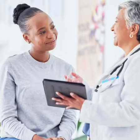 doctor talking to patient