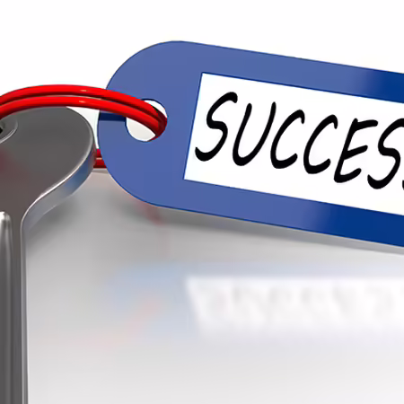 keys with a tag that says success