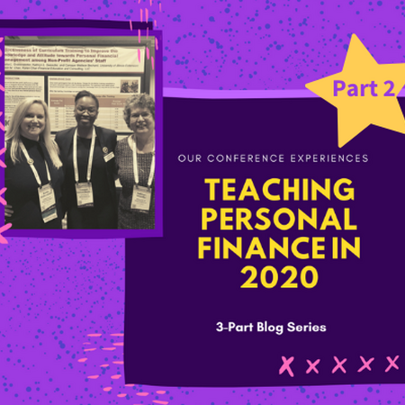 Teaching Personal Finance 2020 title with image of three educators