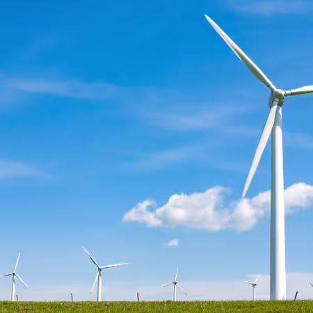 wind turbine in field
