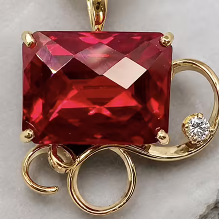 red topaz pendant