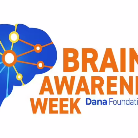 A brain with the words Brain Awareness Week