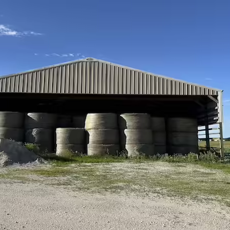 Hay in a barn