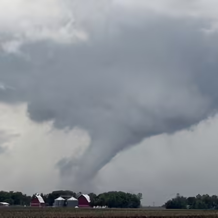 tornado in the sky