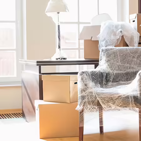 Moving boxes in an apartment