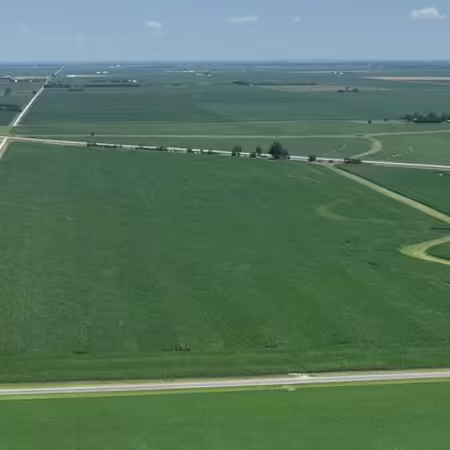 aerial view of a field