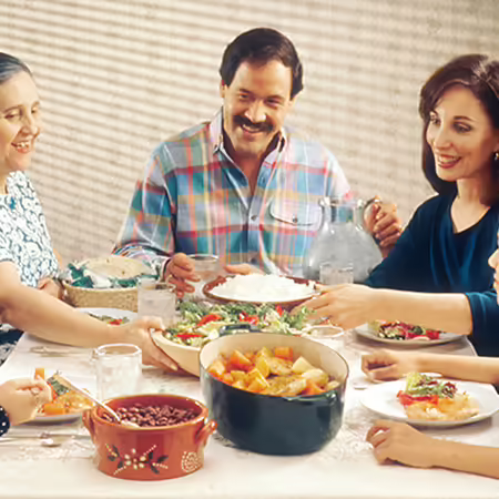 people eating at a table