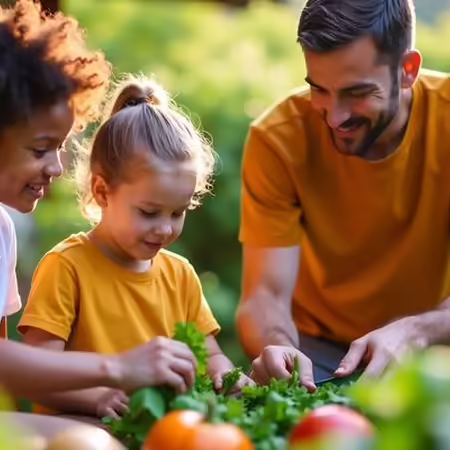parent working on project with children