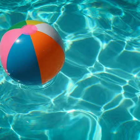 beach ball in pool