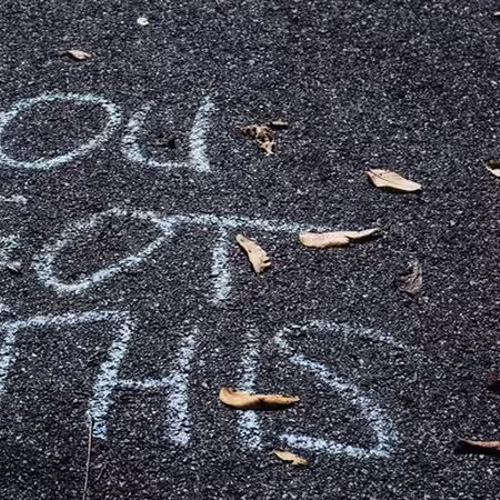 the words you got this written on the ground