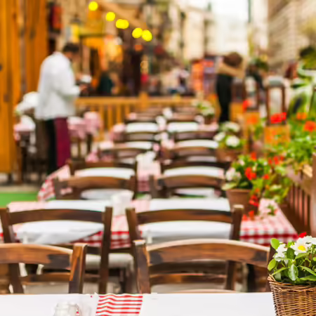 Restaurant dinner table