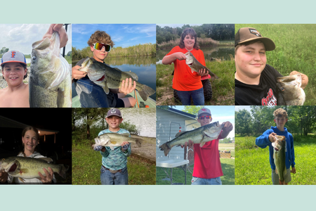 all the winners pose with their catches