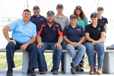A group of representatives at Ewing Field Day.
