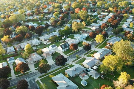 A suburban neighborhood