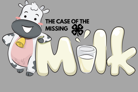a dairy cow advertising a program about the case of the missing milk