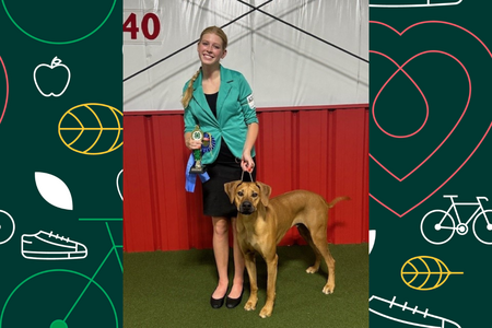 Hansley Spitz and her dog Maverick