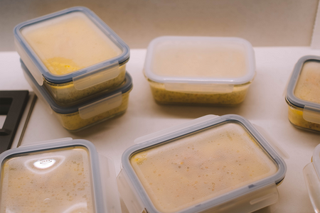 food inside plastic containers