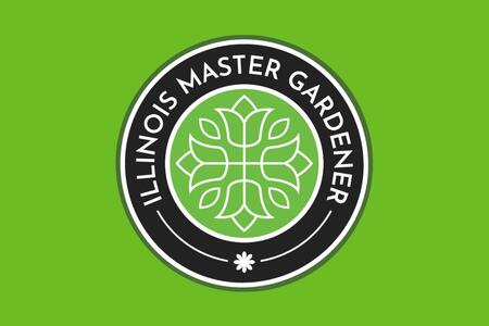 Master gardener logo on bright green background