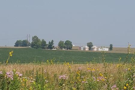 a rural home and field
