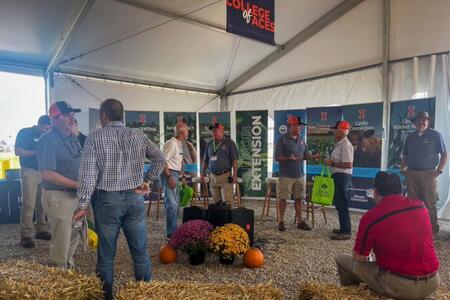 College of ACES and Extension staff chat with visitors to the 2023 Farm Progress Show.