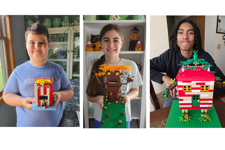 Youth winners pose with their winning creations. 