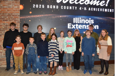 group photo of the 4-H award winners and 4-H staff