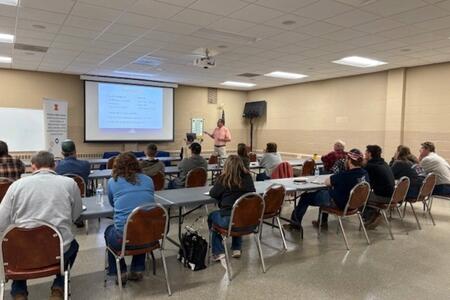 Dr. Aaron Hagar speaking about Agronomy 