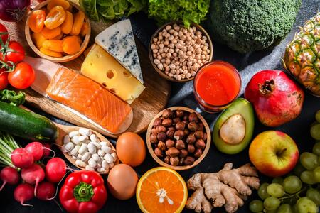 Variety of Mediterranean food