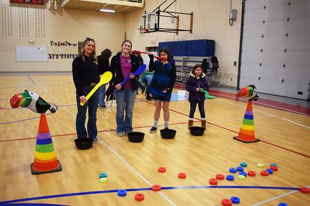 Youth standing at games
