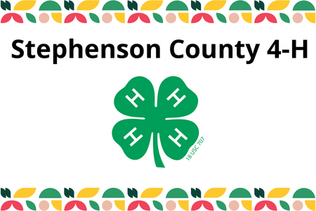 white background, colorful borders and green clover