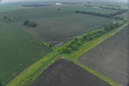 arial view of farmland
