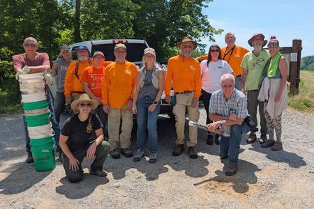 Trash blast volunteers