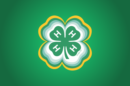 4-H clover radiating