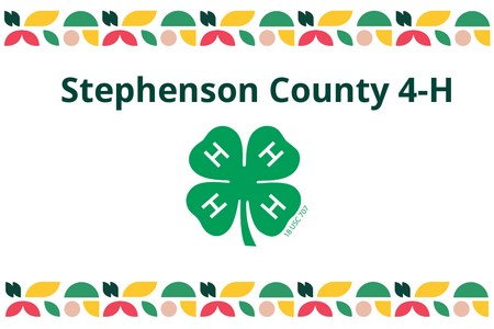 white background, colorful borders and green clover