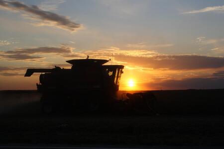 combine at sunset