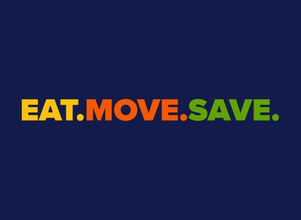 Eat. Move. Save. Logo