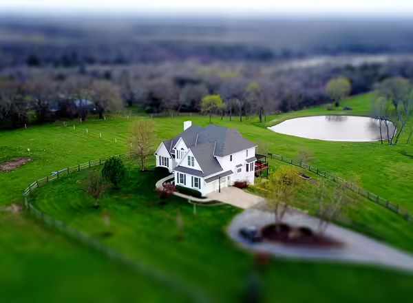 rural home with pasture