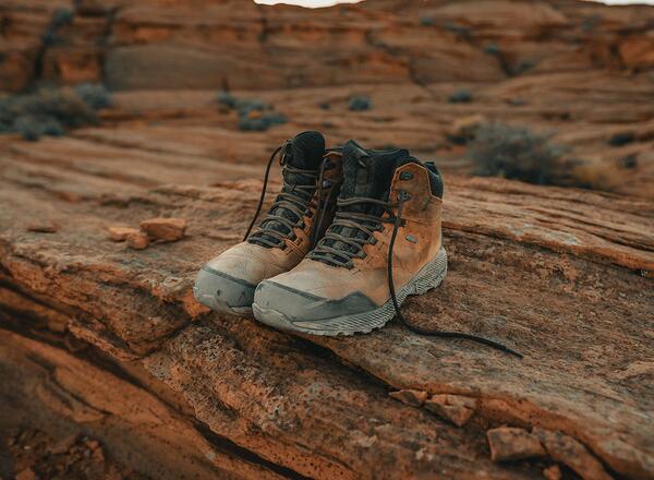 Hardy boots on rocks