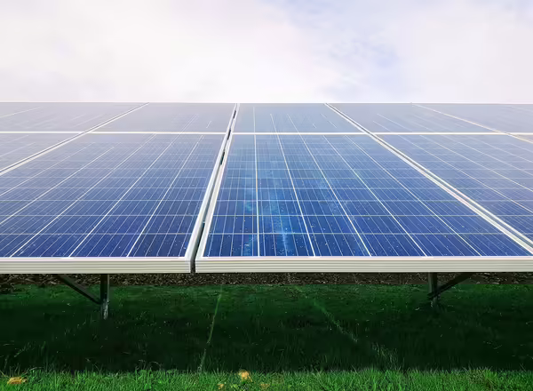 solar panels on the ground