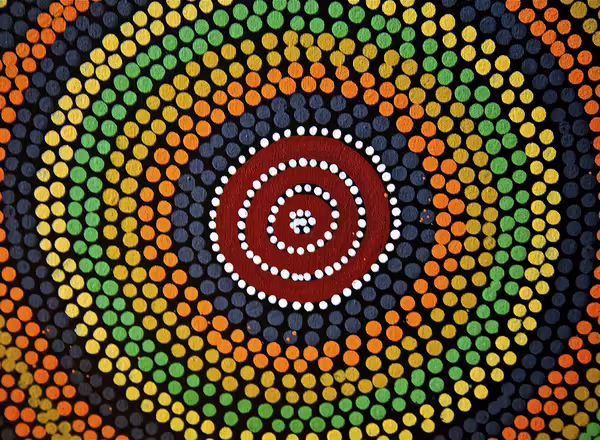 african art in colorful beads