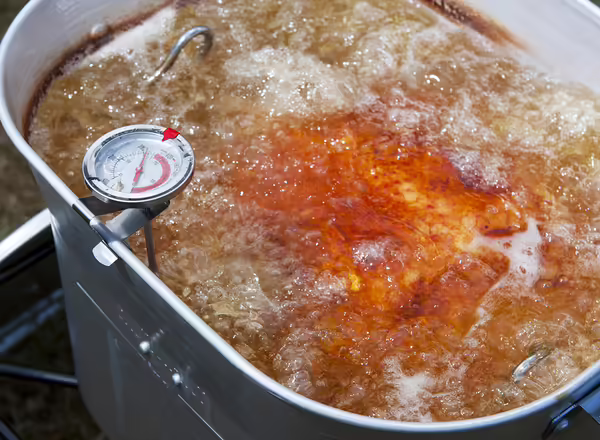 Turkey Frying in an Outdoor Deep Fryer
