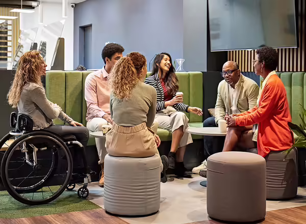 group of people discussing