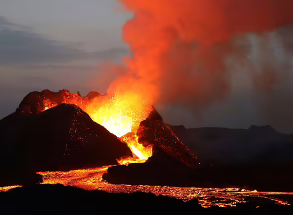 An active volcano 