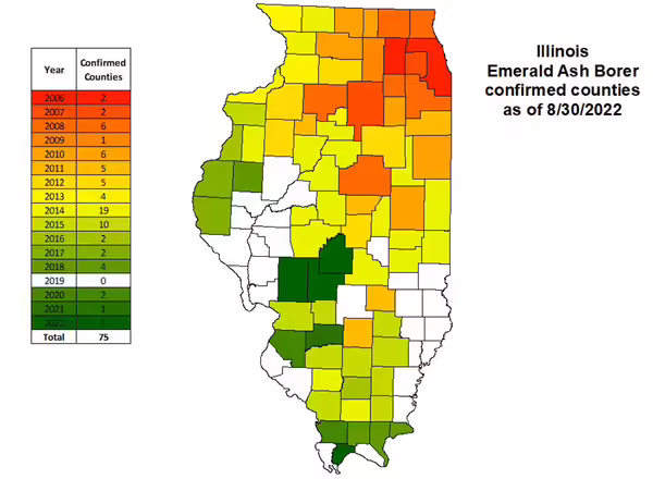 A map of Illinois