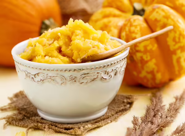 pumpkin puree in bowl