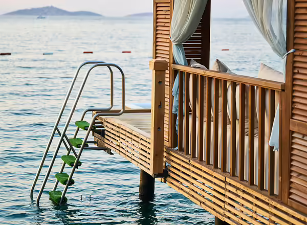 metal dock ladder and pier