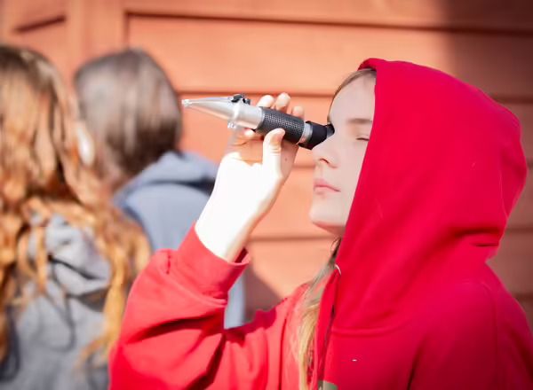 4H member at maple syrup workshop