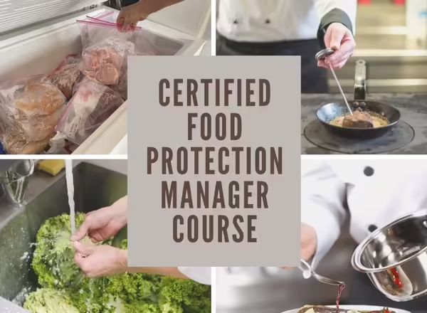 set of 4 food safety photos