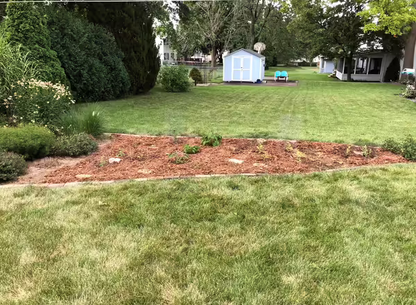 yard with traditional landscaping