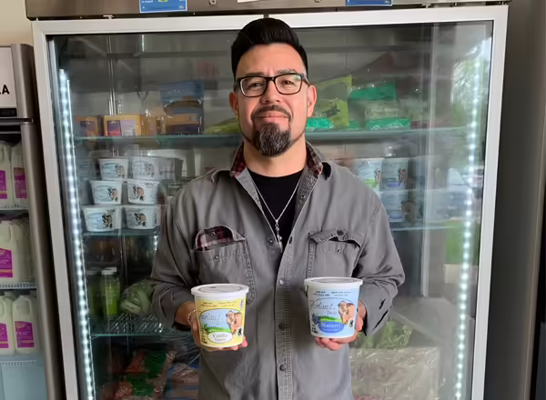 food pantry coordinator Orlando hold local yogurt